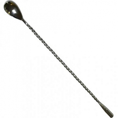 Ложка барная 40см витая с каплей нержавеющая сталь